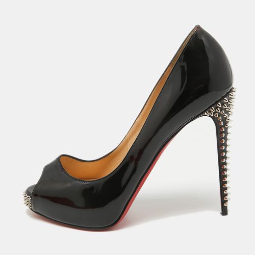 Patent Leather Spikes Peep Toe Platform Pumps Size 38.5 - Christian Louboutin - Modalova