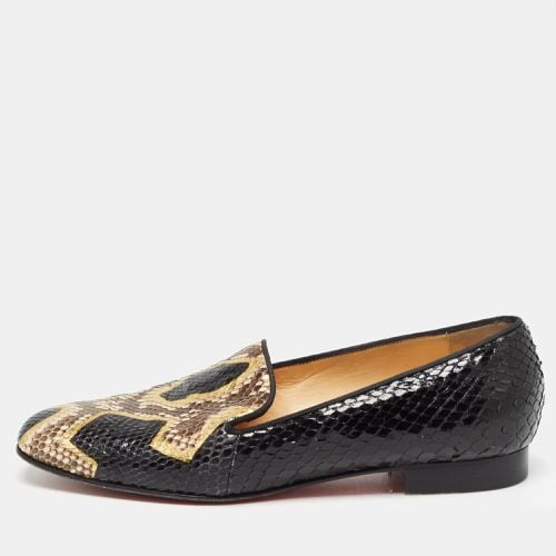 Tricolor Python Smoking Slippers Size 38 - Christian Louboutin - Modalova