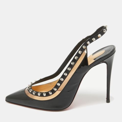 Patent Leather and PVC Brigadine Spike Slingback Sandals Size 38 - Christian Louboutin - Modalova