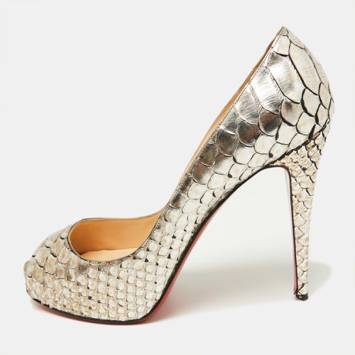 Two-Tone Python Very Prive Peep Toe Pumps Size 40 - Christian Louboutin - Modalova