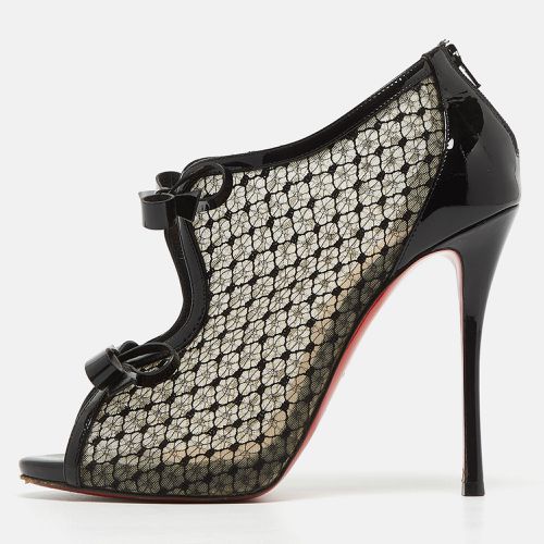 Lace and Patent Leather Empiralta Booties Size 38.5 - Christian Louboutin - Modalova