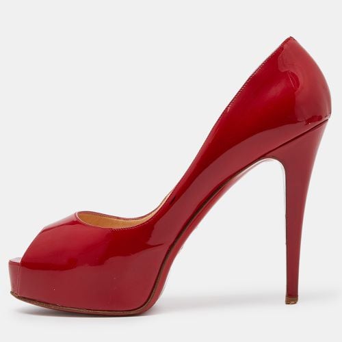 Patent Leather Lady Page Platform Peep Toe Pumps Size 41.5 - Christian Louboutin - Modalova