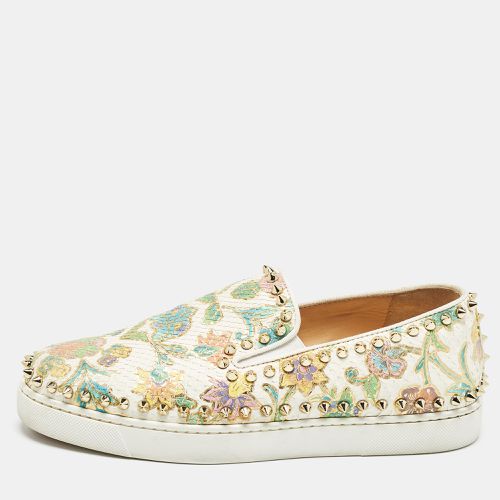 Floral Print Python Pik Boat Sneakers Size 38 - Christian Louboutin - Modalova