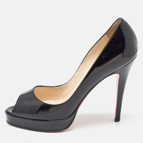 Patent Leather Platform Peep Toe Pumps Size 37 - Christian Louboutin - Modalova