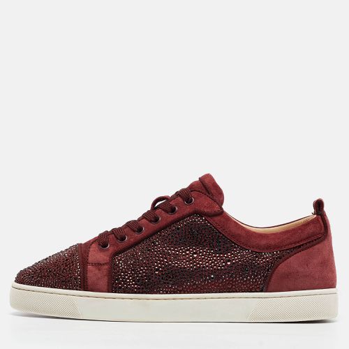 Suede Louis Junior Strass Low Top Sneakers Size 42.5 - Christian Louboutin - Modalova