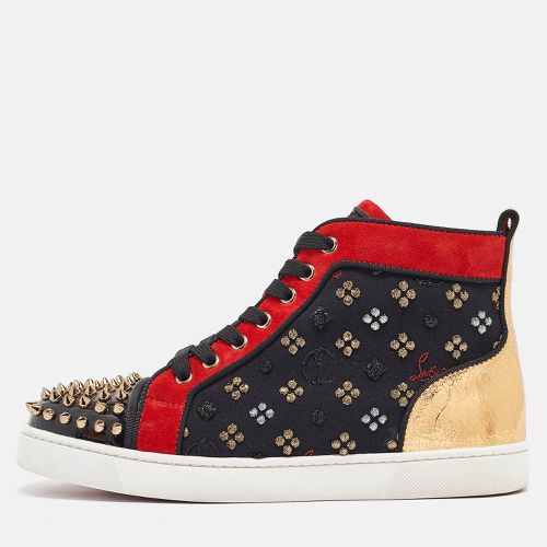 Fabric and Patent Leather Lou Spike Orlato High Top Sneakers Size 39.5 - Christian Louboutin - Modalova