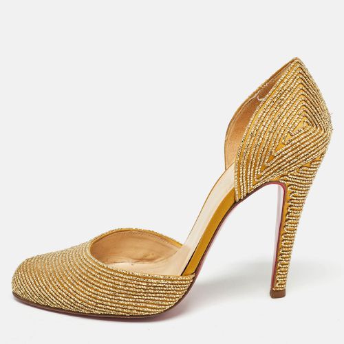 Embellished Satin Labyrinth D'orsay Pumps Size 38 - Christian Louboutin - Modalova