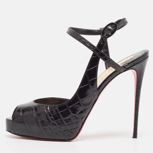 Embossed Croc Jenlove Alta Sandals Size 38 - Christian Louboutin - Modalova