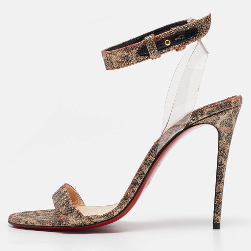 Leopard Print Glitter and PVC Jonatina Sandals Size 38 - Christian Louboutin - Modalova