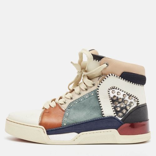 Leather and Suede Loubikick Spikes Sneakers Size 39 - Christian Louboutin - Modalova