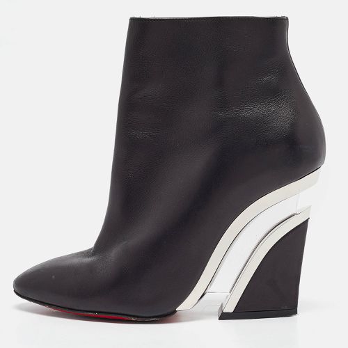 Leather Levitibootie Ankle Length Wedge Boots Size 37.5 - Christian Louboutin - Modalova