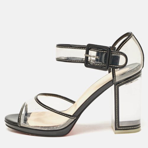 Black PVC and Patent Leather Barbaclara Sandals Size 38 - Christian Louboutin - Modalova