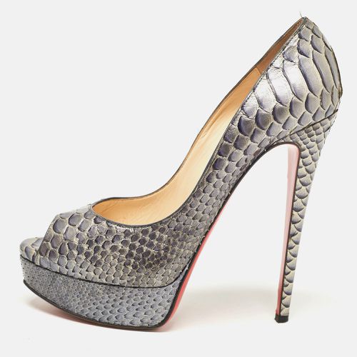 Metallic Python Lady Peep Pumps Size 37.5 - Christian Louboutin - Modalova