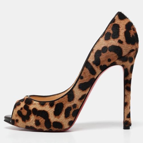 Brown Leopard Print Calf Hair Flo Pumps Size 37.5 - Christian Louboutin - Modalova