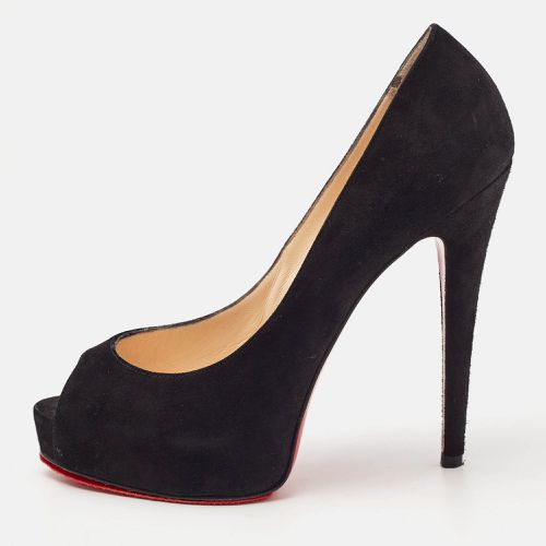 Suede Very Prive Peep Toe Pumps Size 37 - Christian Louboutin - Modalova