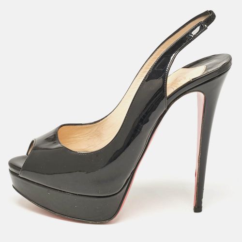 Patent Leather Lady Peep Slingback Pumps Size 40 - Christian Louboutin - Modalova