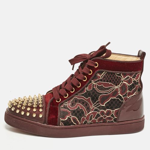 Patent Leather and Velvet Louis High Top Sneakers Size 37.5 - Christian Louboutin - Modalova