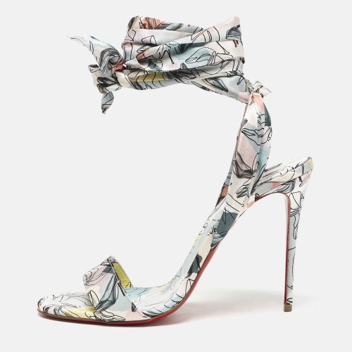Printed Satin Du Dessert Sandals Size 39.5 - Christian Louboutin - Modalova
