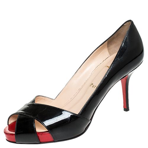 Patent Leather Shelley Peep Toe Pump Size 37.5 - Christian Louboutin - Modalova