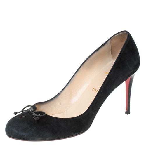 Suede And Leather Bow Tie Pumps Size 40 - Christian Louboutin - Modalova