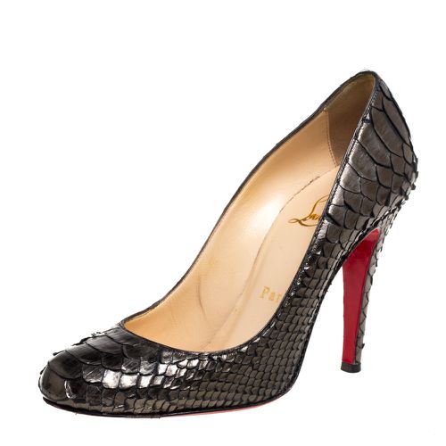 Olive Green Python Leather Fifi Pumps Size 35 - Christian Louboutin - Modalova