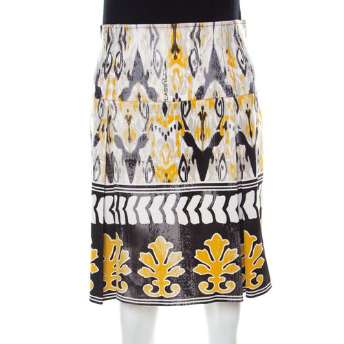 Batik Printed Jersey Pleated Skirt M - Class by Roberto Cavalli - Modalova