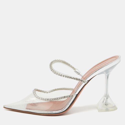 PVC Crystal Embellished Gilda Mules Size 37.5 - Amina Muaddi - Modalova