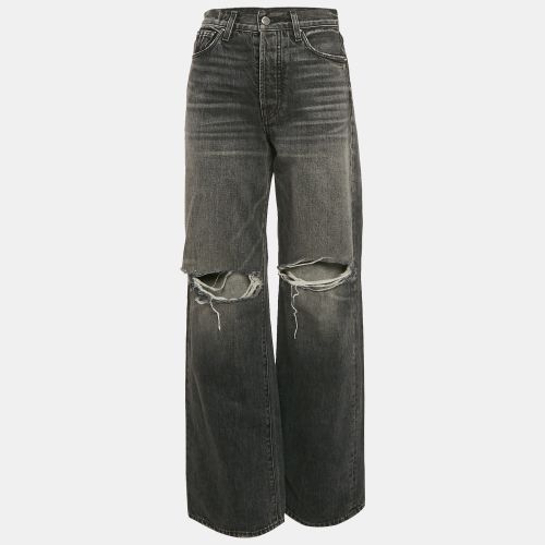 Ripped Denim Wide-Leg Jeans S Waist 26" - Amiri - Modalova