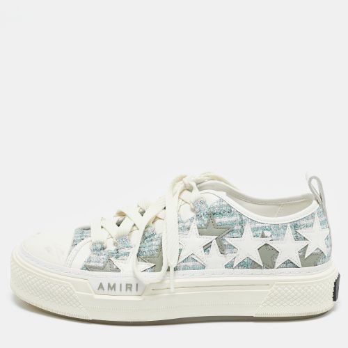 Leather and Tweed Stars Court Low Top Sneakers Size 39 - Amiri - Modalova