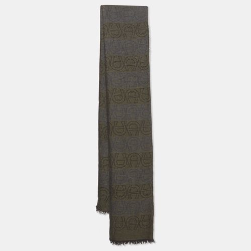 Horseshoe Pattern Silk and Wool Jacquard Scarf - Aigner - Modalova