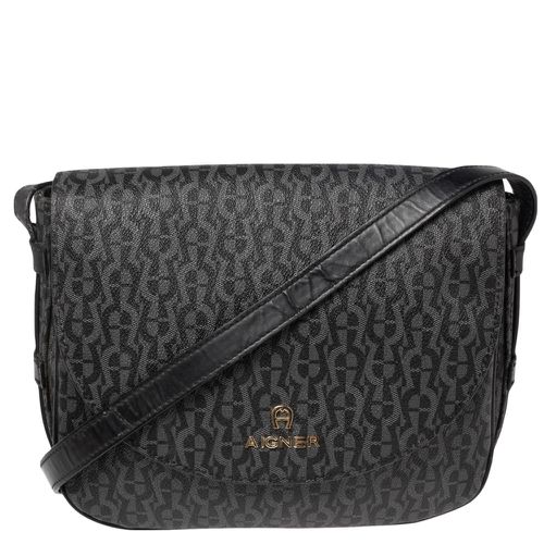 Signature PVC and Leather Messenger Bag - Aigner - Modalova