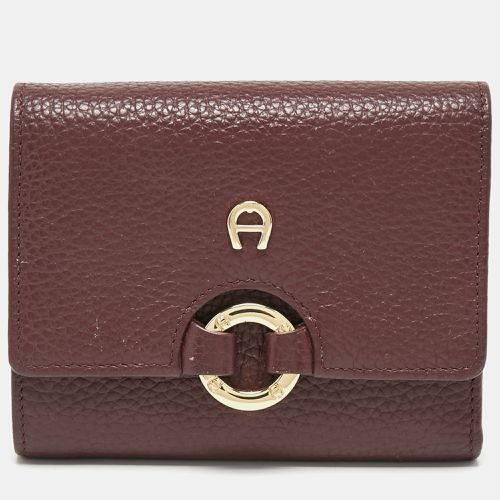 Leather Logo Trifold Wallet - Aigner - Modalova