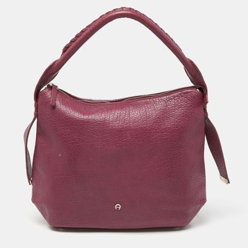 Aigner Pink Leather Zip Hobo - Aigner - Modalova