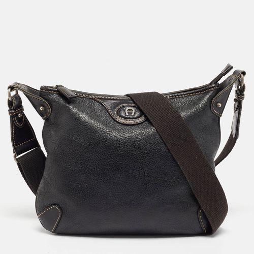 Leather Logo Messenger Bag - Aigner - Modalova