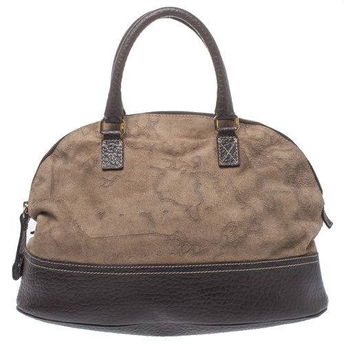 Brown Fabric and Leather Satchel - Alviero Martini 1A Classe - Modalova