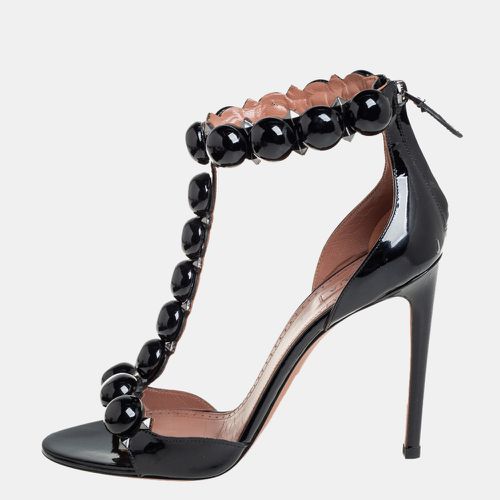 Patent Leather Bombe T-strap Sandals Size 39 - Alaia - Modalova