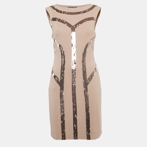 Embellished Crepe Sleeveless Mini Dress M - Alberta Ferretti - Modalova