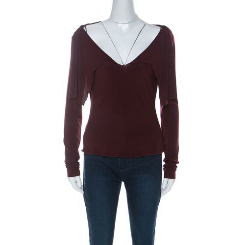 Cowl Neck Long Sleeve Top M - Alberta Ferretti - Modalova