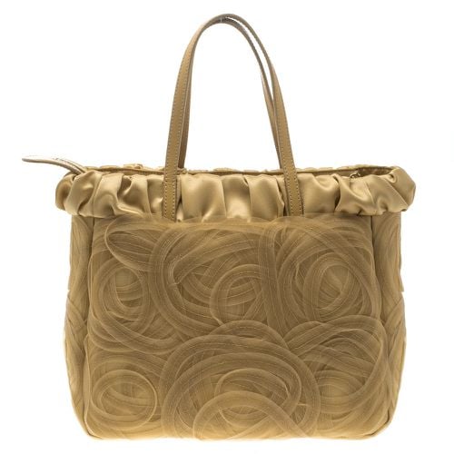 Net and Satin Tote - Alberta Ferretti - Modalova