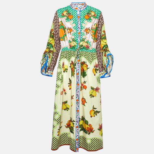 Lemonis Print Cotton Midi Shirt Dress L - Alemais - Modalova