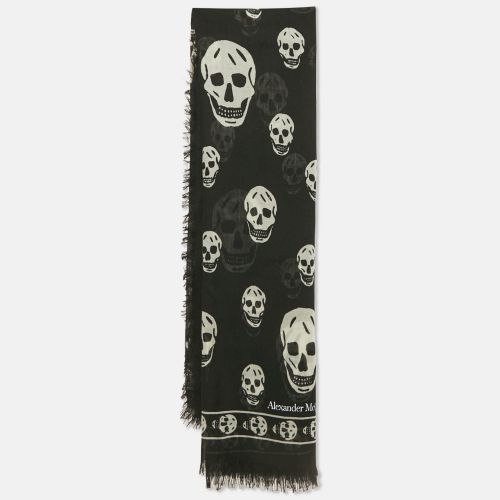 Skull Printed Modal & Silk Scarf - Alexander McQueen - Modalova