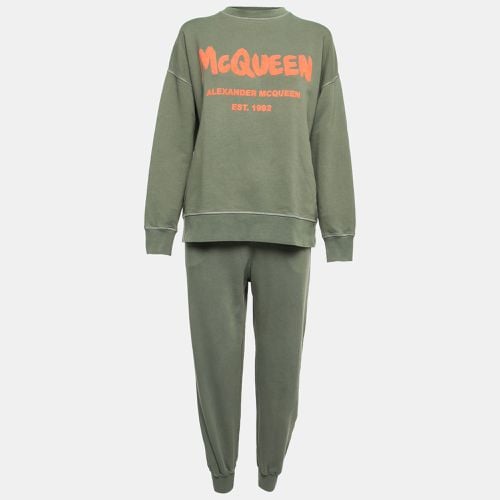 Military Logo Print Cotton Jogger Sweatshirt Set M/S - Alexander McQueen - Modalova