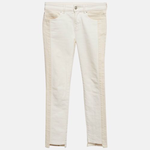 Beige Denim Side Stripe Detail Skinny Jeans S Waist 24" - Alexander McQueen - Modalova