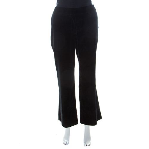 Silk Blend Velvet Wide Leg Trousers L - Alexander McQueen - Modalova