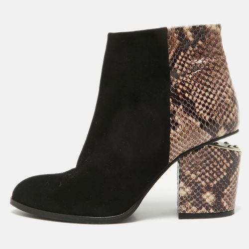 Snakeskin Embossed and Suede Ankle Length Boots Size 39 - Alexander Wang - Modalova