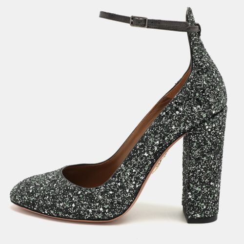 Glitter Alix Ankle Strap Pumps Size 40 - Aquazzura - Modalova