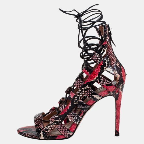 Python Amazon Lace-up Sandals Size 38 - Aquazzura - Modalova