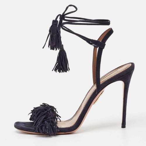 Suede Wild Thing Ankle Strap Sandals Size 39.5 - Aquazzura - Modalova