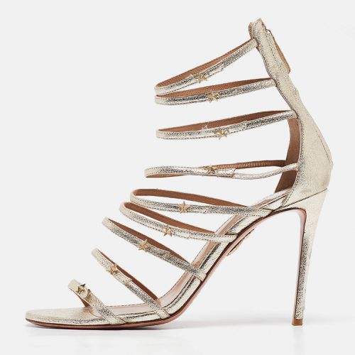 Leather Star Studded Strappy Sandals Size 42 - Aquazzura - Modalova