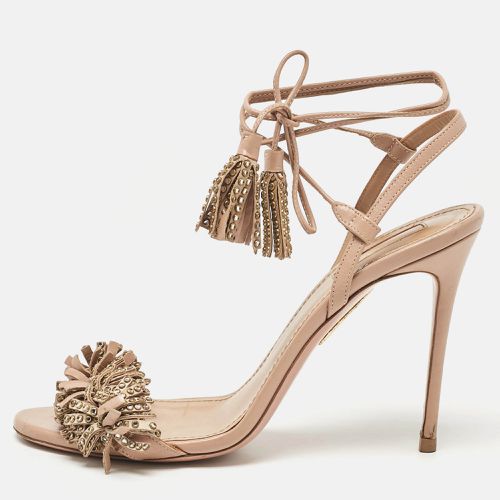 Leather Embellished Wild Thing Sandals Size 39 - Aquazzura - Modalova